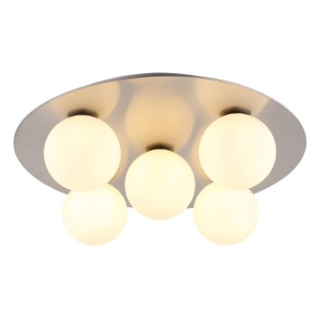 Riha Plafonnier Luminaires Globo Lighting Nickel mat, 5 lumières