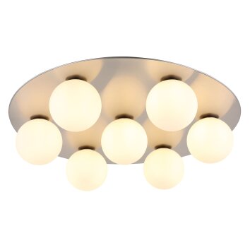 Riha Plafonnier Luminaires Globo Lighting Nickel mat, 7 lumières