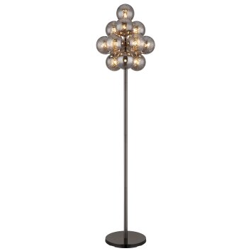 Conor Lampadaire Luminaires Globo Lighting Chrome, Noir, 13 lumières