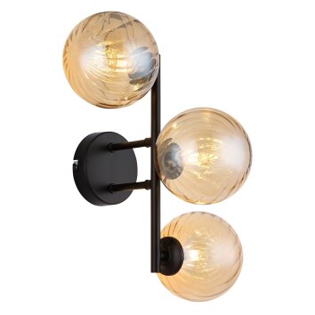 Conor Applique murale Luminaires Globo Lighting Noir, 3 lumières