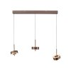 Q-Rotate Suspension Luminaires Paul Neuhaus LED Brun, 3 lumières, Télécommandes