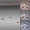 Q-Rotate Suspension Luminaires Paul Neuhaus LED Brun, 3 lumières, Télécommandes