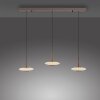 Vitrum Suspension Luminaires Paul Neuhaus LED Brun, 6 lumières