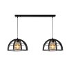 Suspension Lucide DIKRA Noir, 2 lumières