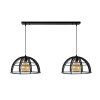 Suspension Lucide DIKRA Noir, 2 lumières