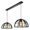 Suspension Lucide DIKRA Noir, 2 lumières