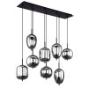 Suspension Globo BLACKY Noir, 8 lumières