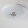 Plafonnier HEMLO LED Blanc, 1 lumière, Télécommandes, Changeur de couleurs