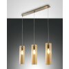 Suspension Fabas Luce Sintesi Nickel brillant, 3 lumières