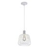 Lampe pendante Trio Sanna Chrome, Blanc, 1 lumière