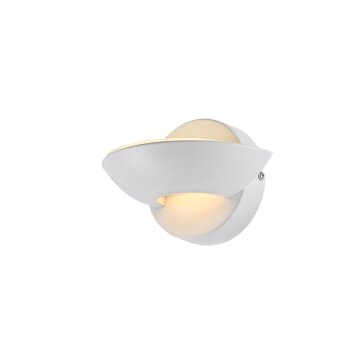 Applique murale Globo Sammy LED Blanc, 2 lumières