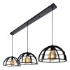 Suspension Lucide DIKRA Noir, 3 lumières