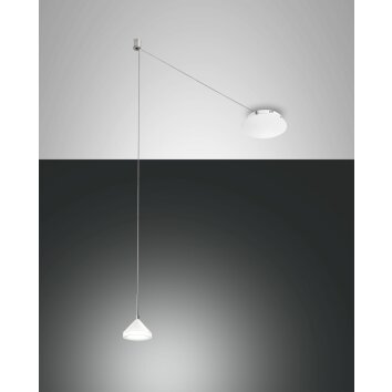 Suspension Fabas Luce Isabella LED Blanc, 1 lumière