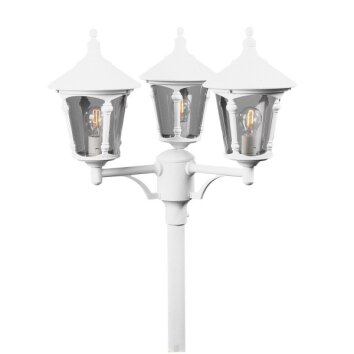 Lampadaire extérieur Konstsmide Virgo Blanc, 3 lumières