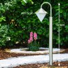 Lampadaire Kasan Acier inoxydable, Blanc, 1 lumière