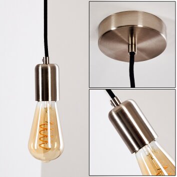 Suspension Lemone Nickel mat, 1 lumière