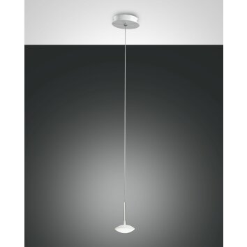 Suspension Fabas Luce Hale LED Blanc, 1 lumière