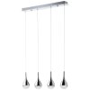 Suspension Brilliant FRIZZANTE LED Chrome, 4 lumières