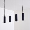 Suspension Zuoz Noir, 4 lumières