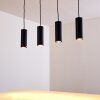 Suspension Zuoz Noir, 4 lumières