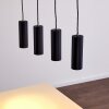 Suspension Zuoz Noir, 4 lumières