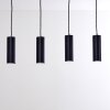 Suspension Zuoz Noir, 4 lumières