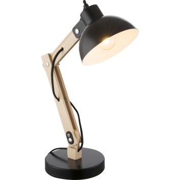 Lampe à poser Globo TONGARIRO Bois clair, 1 lumière