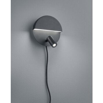 Applique murale Trio MARIO LED Noir, 1 lumière