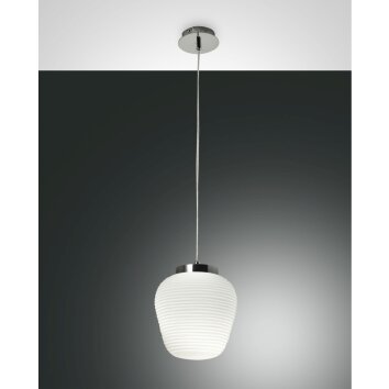 Suspension Fabas Luce Cora Chrome, 1 lumière