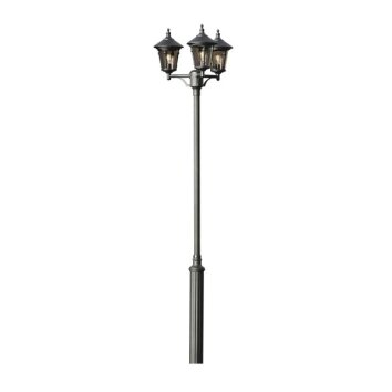 Lampadaire extérieur Konstsmide Virgo Noir, 3 lumières