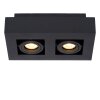 Spot de plafond Lucide XIRAX LED Noir, 2 lumières