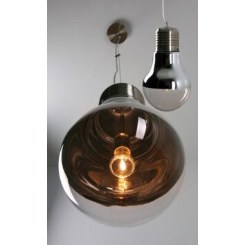 Suspension Ideallux LUCE Chrome, Acier inoxydable, 1 lumière