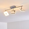 Plafonnier Vallorbe LED Chrome, 3 lumières