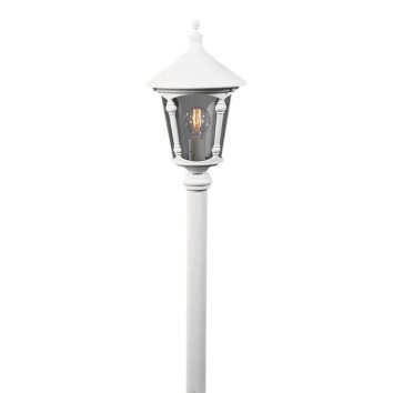 Lampadaire extérieur Konstsmide Virgo Blanc, 1 lumière