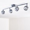 Plafonnier Covane LED Bleu, Gris, 4 lumières