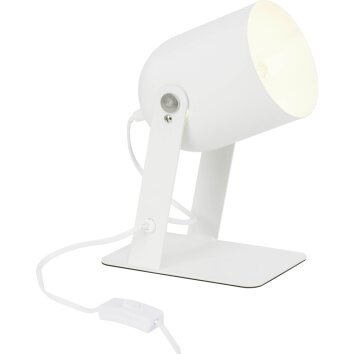 Lampe à poser Brilliant Yan Blanc, 1 lumière