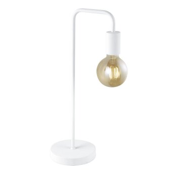 Lampe à poser Trio Leuchten DIALLO Blanc, 1 lumière