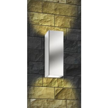 Applique murale LCD Fehmarn Acier inoxydable, 2 lumières