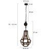 Suspension Steinhauer liberty bell Brun, 1 lumière