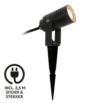 Spot de jardin KS Verlichting Beamy Noir, 1 lumière