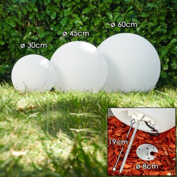 Set de boules lumineuses Arslev Blanc, 3 lumières