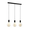 Suspension Eglo POZUETA Noir, 3 lumières