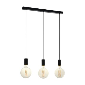 Suspension Eglo POZUETA Noir, 3 lumières