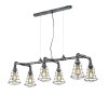 Suspension Trio-Leuchten Gotham Brun foncé, Argenté, 6 lumières