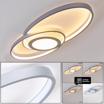 Plafonnier Chunky LED Argenté, 1 lumière