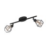 Spot de plafond EGLO ZAPATA LED Noir, 2 lumières