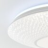 Plafonnier Brilliant Lucian LED Blanc, 1 lumière, Télécommandes, Changeur de couleurs