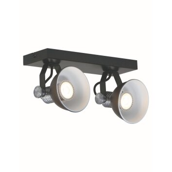 Spot Steinhauer BROOKLY LED Noir, 2 lumières