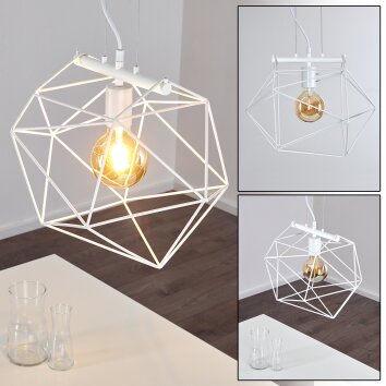 Suspension Babol Blanc, 1 lumière