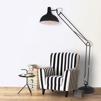 Lampadaire Steinhauer Mexlite Noir, 1 lumière